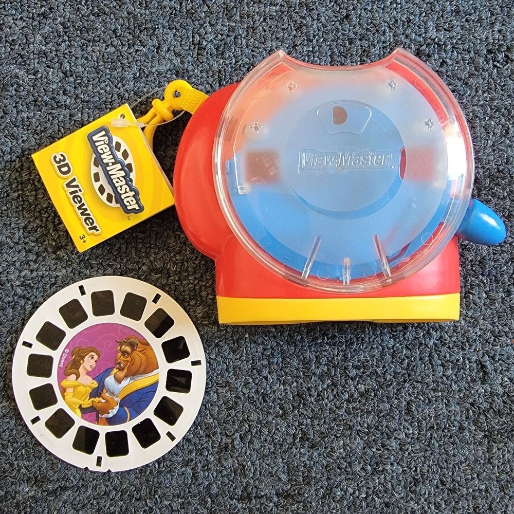Fisher Price View Master 3D Viewer Beauty And The Beast Film Kids Clip On Toy